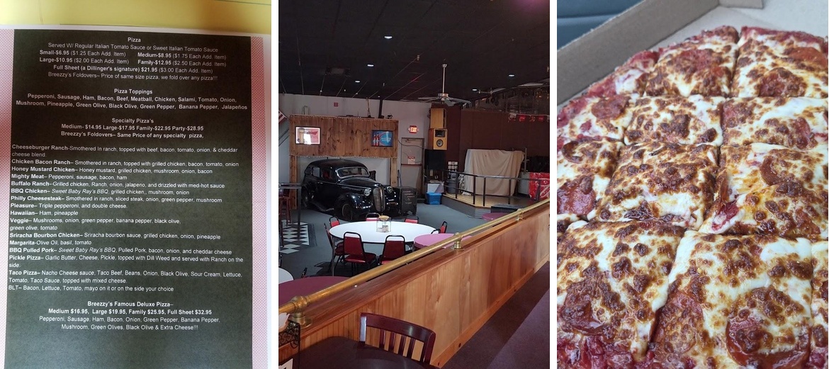 Breezzys's Pizza Menu